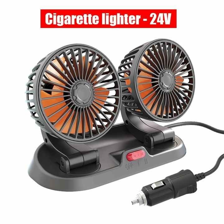 Dual-Breeze 4" Rotating Car Fan